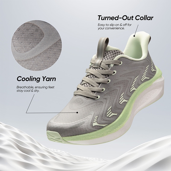 [FlyLife] Men's Lightweight Running Sneakers - GREY - 4